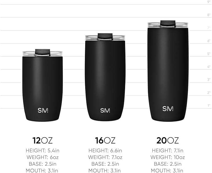 Simple Modern Voyager Tumbler with Flip Lid | Travel Coffee Mug | Insulated Stainless Steel Cold Brew Iced or Hot Coffee Cup | Gifts for Women Men Her Him | 12oz, Almond Birch - Image 4