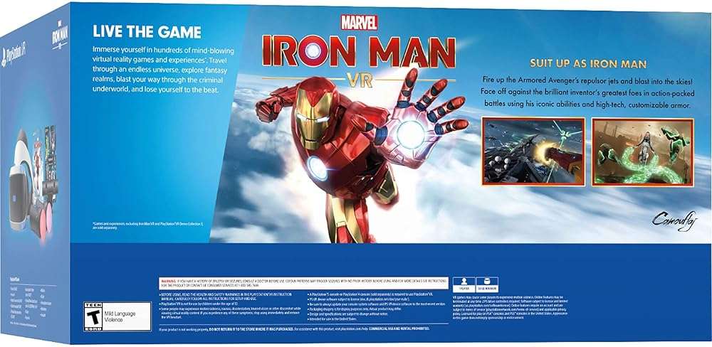 Sony Playstation VR Marvel's Iron Man Bundle, White: Playstation VR Headset, Camera, 2 Move Motion Controllers, VR Digital Code for PS4 PS5 - Image 4
