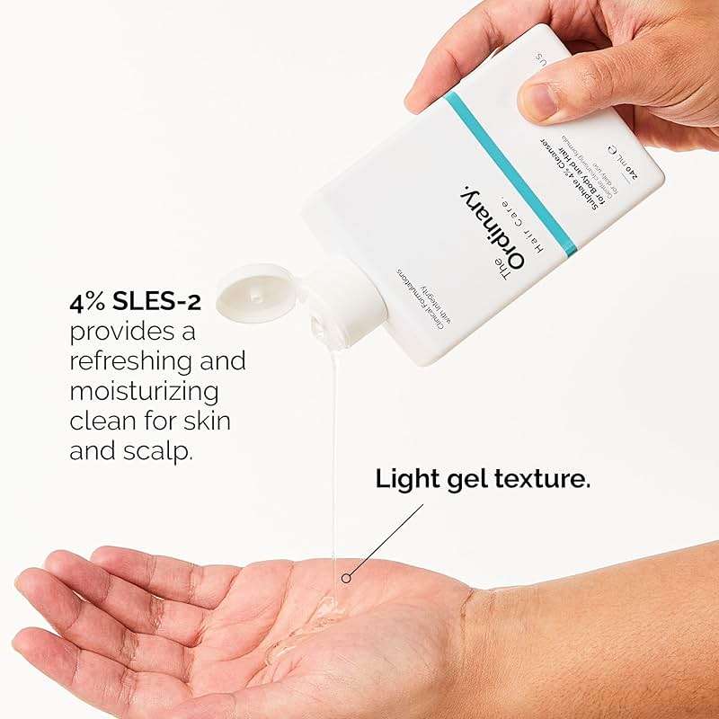 The Ordinary Sulphate 4% Cleanser for Body and Hair, Gentle Fragrance-Free Shampoo and Body Wash, 8.1 Fl Oz - Image 3
