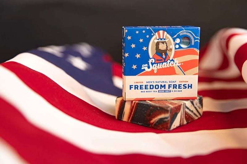 Dr. Squatch All Natural Bar Soap for Men with Zero Grit, Freedom Fresh - Image 3