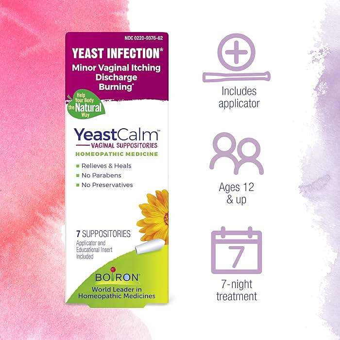 Boiron YeastCalm Homeopathic Suppositories for Yeast Infections, Burning, Discharge, and Minor Vaginal Itching - 7 Count - Image 4