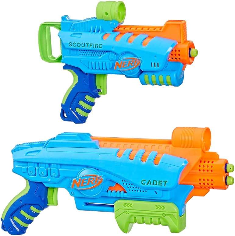 NERF Elite Junior Ultimate Starter Set, 2 Easy Play Blasters, 15 Darts for Kids Outdoor Games, Ages 6 & Up - Image 3