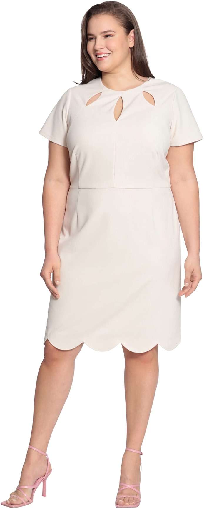 Maggy London Women's Keyhole Neck Scuba Crepe Sheath Dress - Image 4
