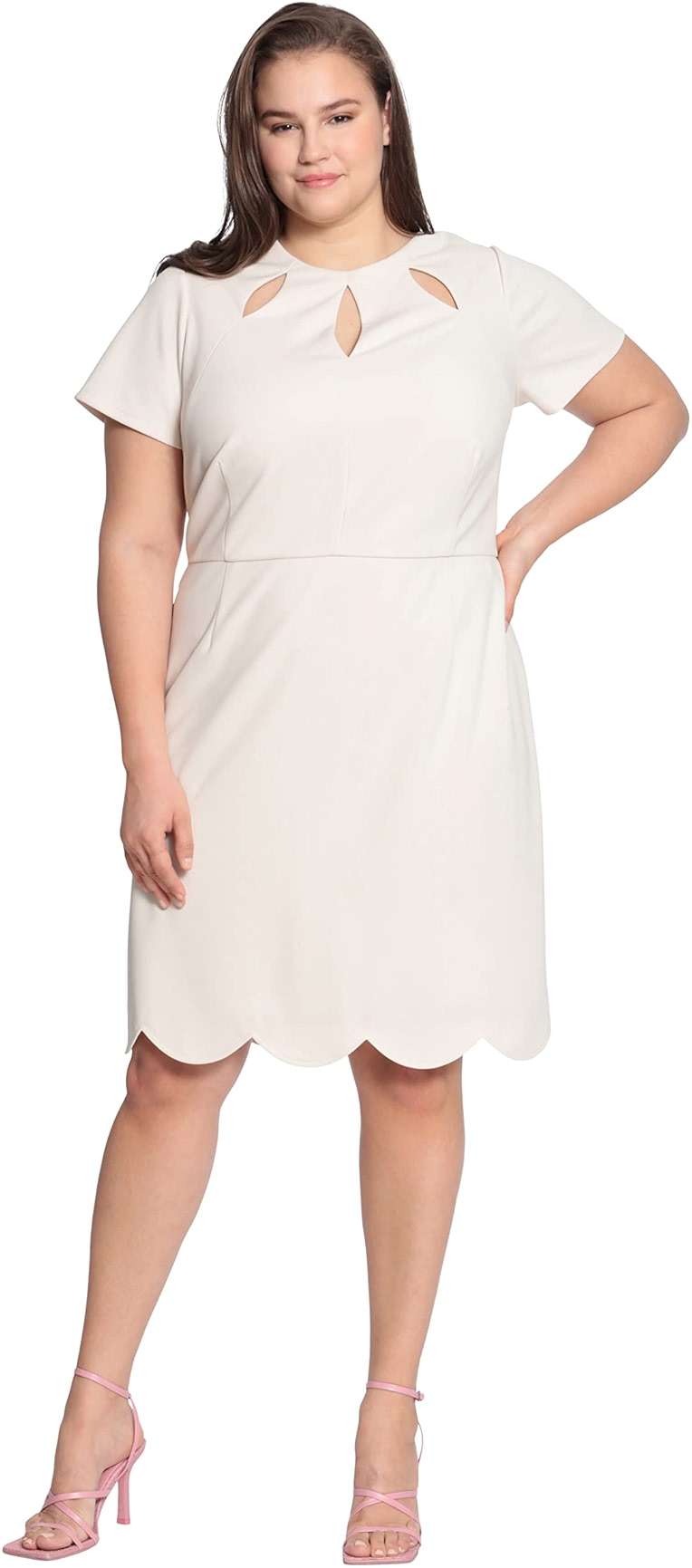 Maggy London Women's Keyhole Neck Scuba Crepe Sheath Dress - Image 5