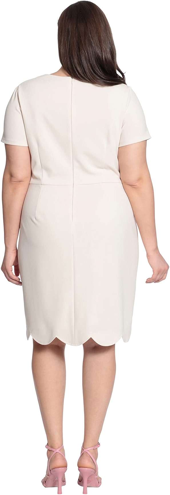 Maggy London Women's Keyhole Neck Scuba Crepe Sheath Dress - Image 6