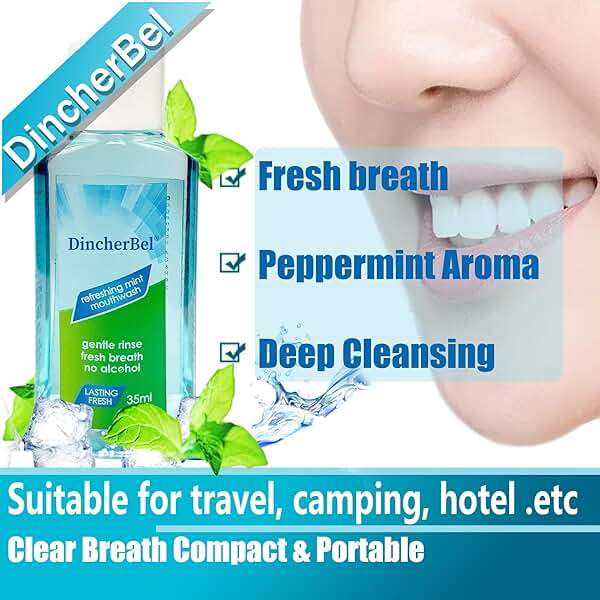 Mouthwash Travel Size, Portable Original Mint Mini Mouthwash Bulk, 35ml/1.2oz (24Pack, Mint) - Image 4