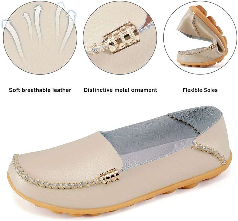 Alicegana Loafers for Women Shoes Casual: Slip on Flat Shoes Ladies Comfortable Dressy Moccasins Driving Penny Loafers - Image 3