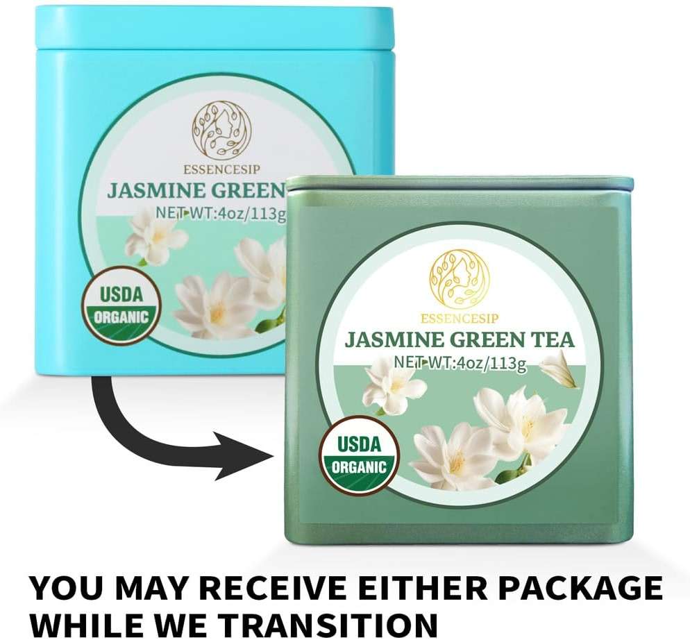 Essencesip Organic Jasmine Green Tea Loose Leaf, 4oz Tin – Scented 5x with 6,000 Fresh Jasmine Blossoms, Low Caffeine, Antioxidant-Rich - Image 5