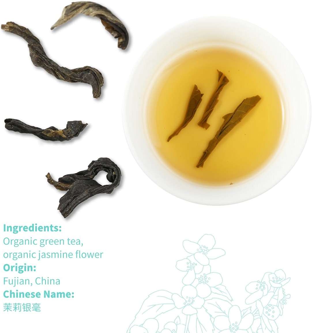 Essencesip Organic Jasmine Green Tea Loose Leaf, 4oz Tin – Scented 5x with 6,000 Fresh Jasmine Blossoms, Low Caffeine, Antioxidant-Rich - Image 8