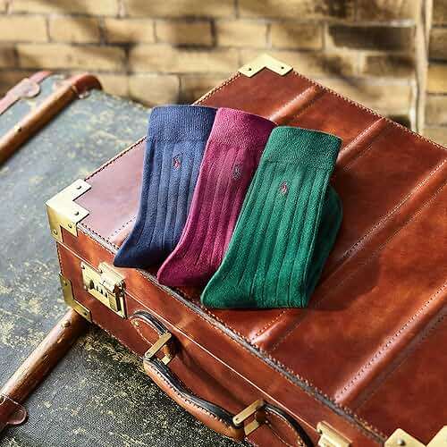 Polo Ralph Lauren Men's Super Soft Ribbed Dress Crew Socks (3-Pack) - Image 3