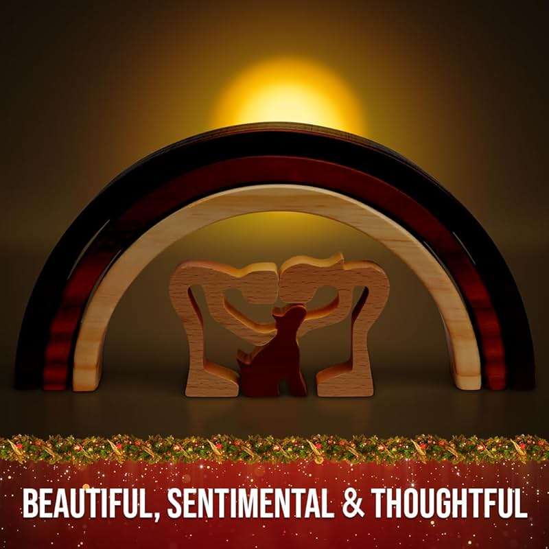 Capti Rainbow Bridge Dog Memorial Gifts, Pet Memorial - I'll Meet You at The Rainbow Bridge - Pet Loss Gifts, Bereavement, Sympathy Keepsake Dog Mom, Dog Dad for Loss of Pet (Dog and Family) - Image 6