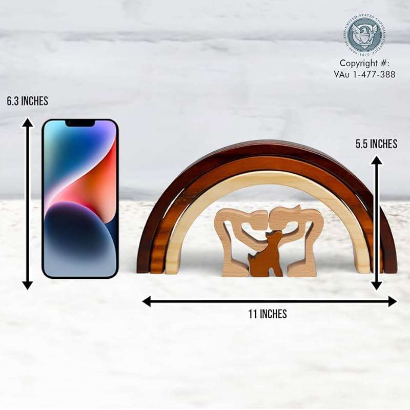 Capti Rainbow Bridge Dog Memorial Gifts, Pet Memorial - I'll Meet You at The Rainbow Bridge - Pet Loss Gifts, Bereavement, Sympathy Keepsake Dog Mom, Dog Dad for Loss of Pet (Dog and Family) - Image 7