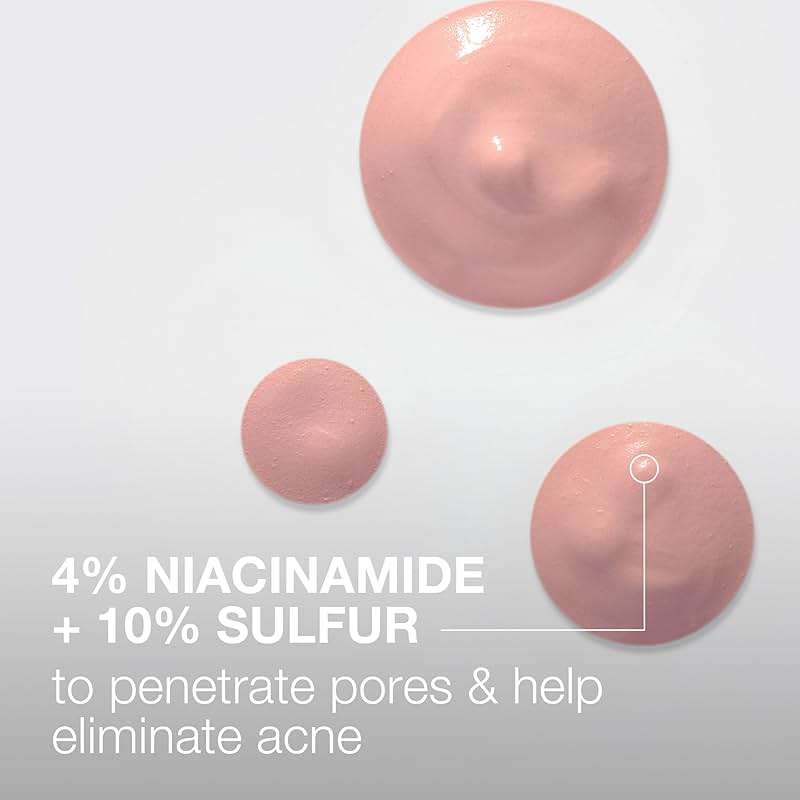 Neutrogena Stubborn Acne Spot Drying Lotion, Fragrance-Free Sulfur Acne Treatment Clears Acne By Drying Up & Shrinking Pimples, Paraben- & Oil-Free, 10% Sulfur & 4% Niacinamide, 1.0 fl. oz - Image 3