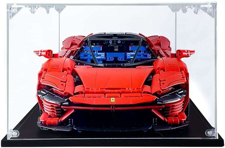 SONGLECTION Acrylic Display Case Compatible for Lego Ferrari Daytona SP3 #42143, Dustproof Display Case (Case Only) (Lego Sets are NOT Included) - Image 3