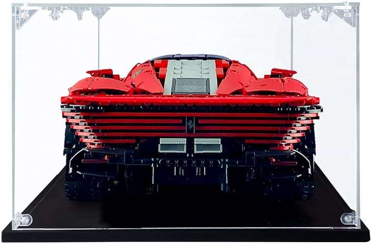 SONGLECTION Acrylic Display Case Compatible for Lego Ferrari Daytona SP3 #42143, Dustproof Display Case (Case Only) (Lego Sets are NOT Included) - Image 4