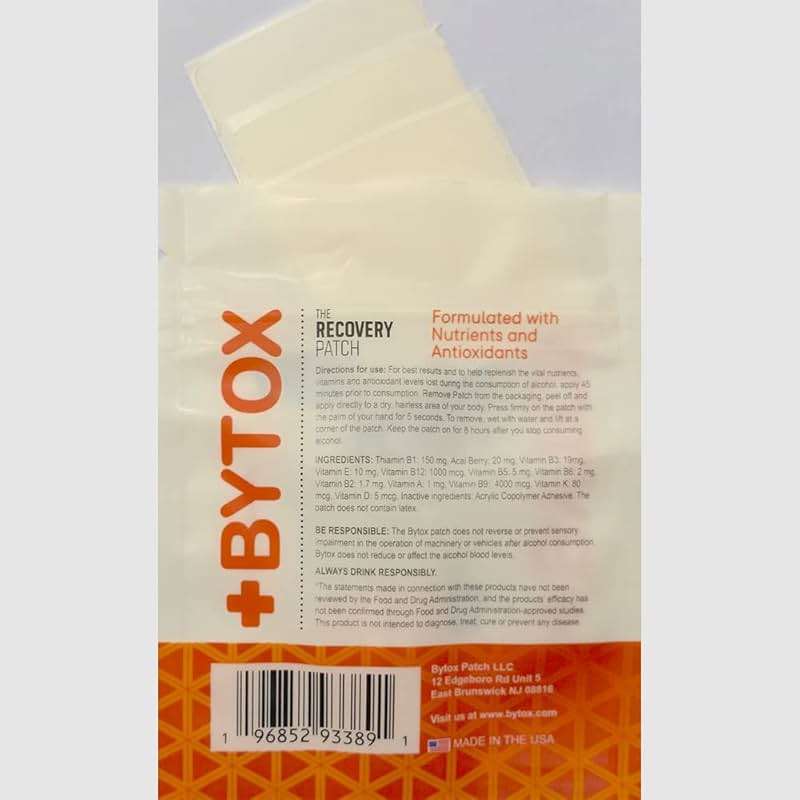 Bytox Recovery Patches with 12 Active Ingredients | Vitamin Patch with Nutrients, Antioxidants, & Hydration Support for Active Lifestyles | Up to 24-Hour Action | Made in the USA - Image 4
