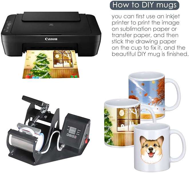 DANALLAN Sublimation Mugs, Premium Coffee Mugs Set of 12 White Ceramic Sublimation Cups 11 oz Christmas Coffee Mug for Soup Tea Milk Latte Hot Chocolate - Image 4