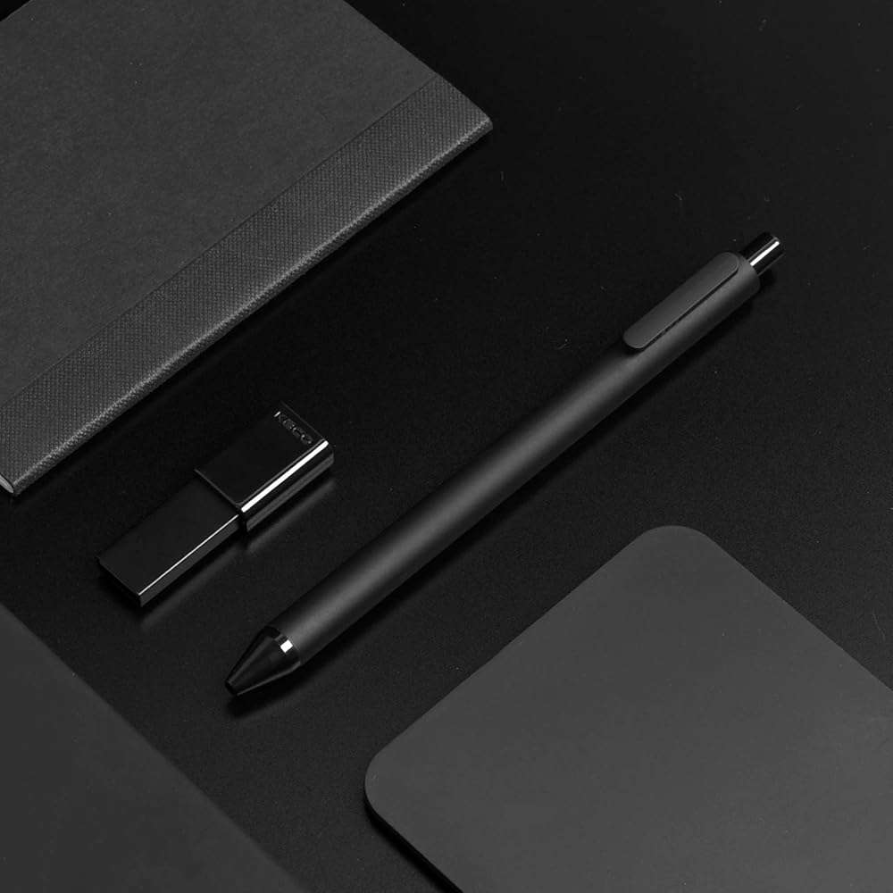 Kaco Gel Pens, 0.5 mm Fine Point, Black Ink 10 Count, Quick Dry Smooth Writing, Aesthetic Office Supplies Refillable Retractable - Image 6