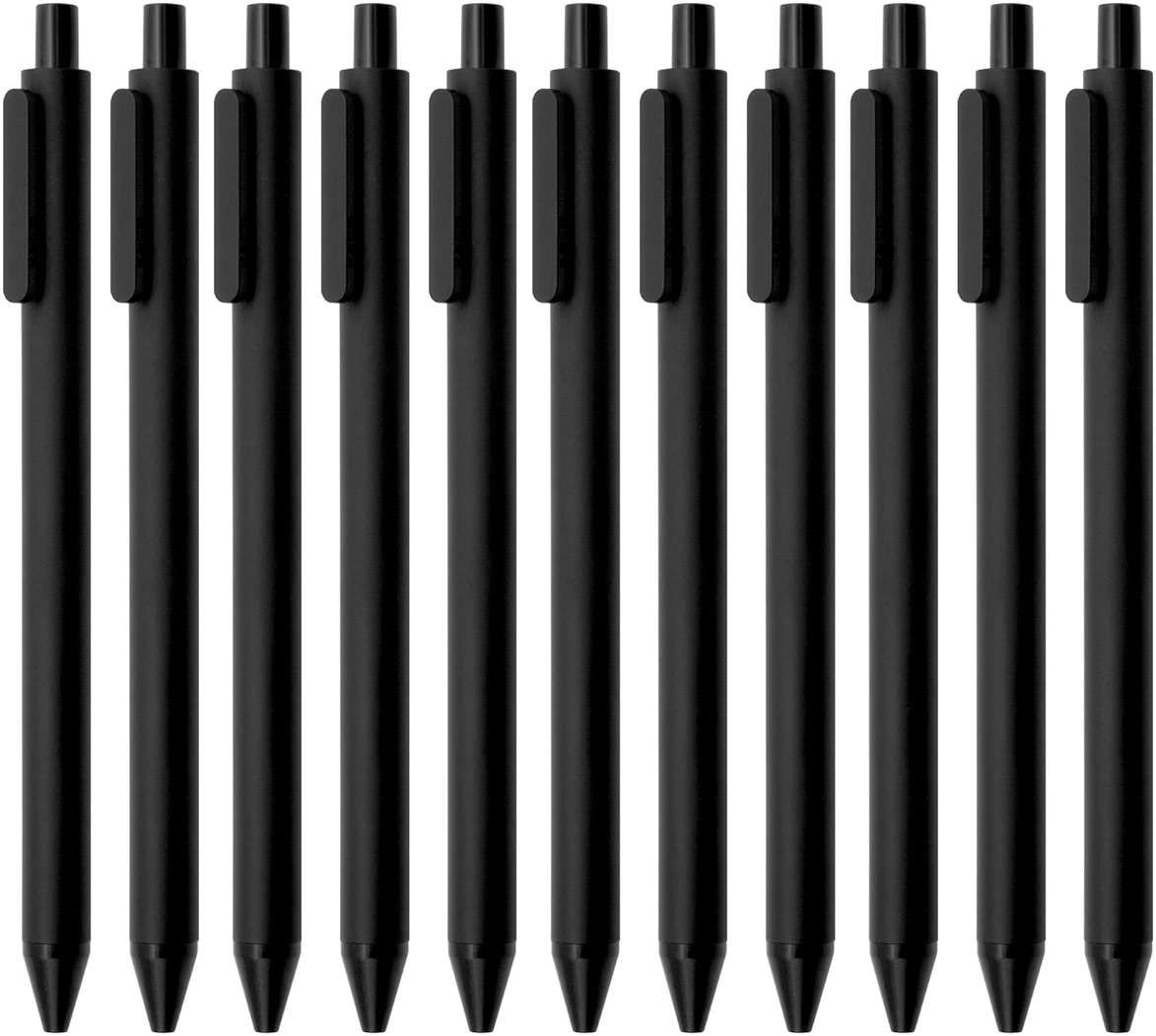 Kaco Gel Pens, 0.5 mm Fine Point, Black Ink 10 Count, Quick Dry Smooth Writing, Aesthetic Office Supplies Refillable Retractable - Image 7