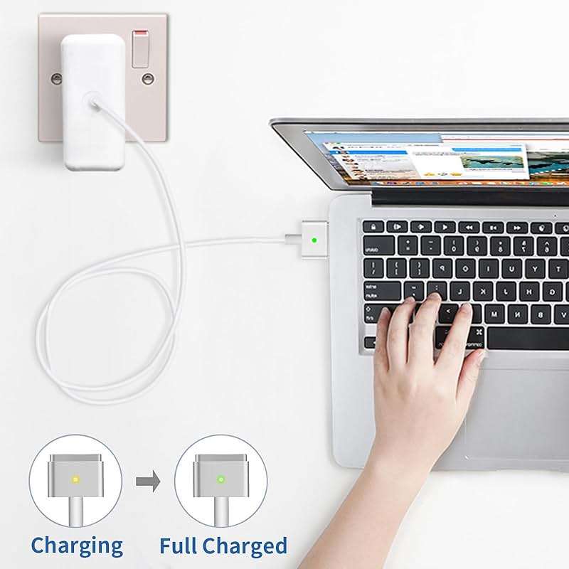 Mac Book Air Charger Replacement, 45W Power T-tip Magnetic DC Connector Adapter for Mac Book Air 11 inch and 13 inch (Between 2012-2017) - Image 4