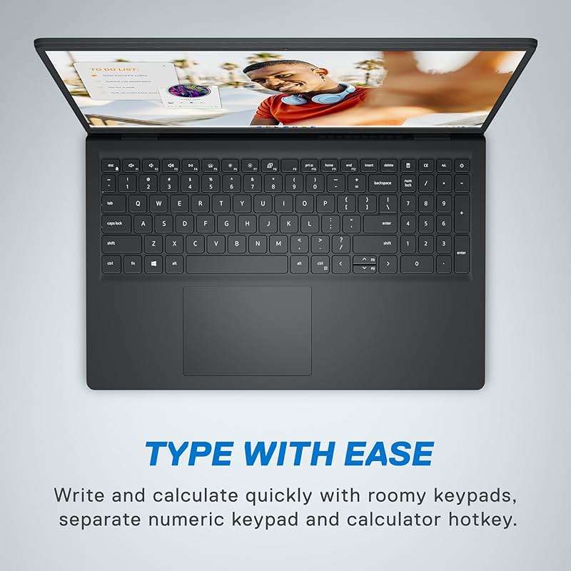 Dell Inspiron 15 3535 Laptop - 15.6-inch FHD (1920 x 1080) Display, AMD Ryzen 5 7520U Processor, 8GB DDR4 RAM, 512GB SSD, AMD Radeon Graphics, Windows 11 Home, 6-Months Migrate - Carbon Black - Image 9