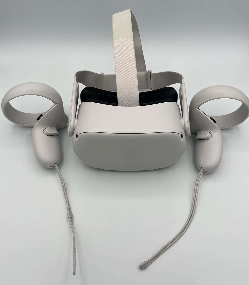 Oculus Quest 2 Advanced All-in-One Virtual Reality Gmaing VR Headset 128GB Set, White - Image 1