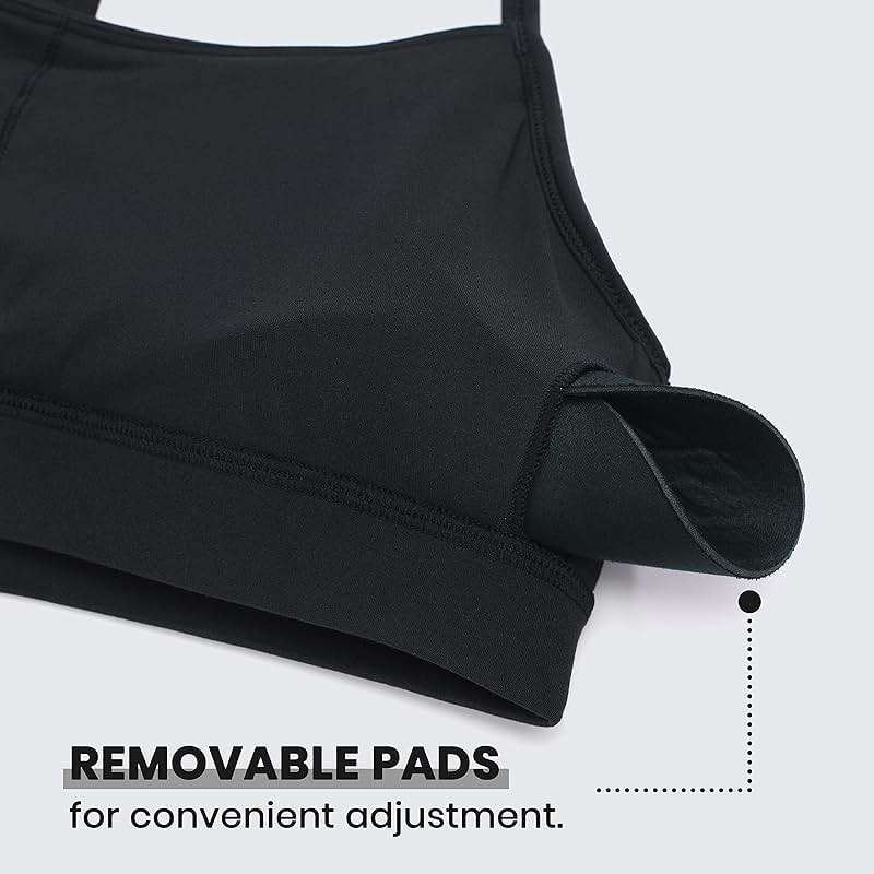 CRZ YOGA Butterluxe Y Back Sports Bras for Women - Padded Racerback Low Impact Spaghetti Thin Strap Workout Yoga Top - Image 6