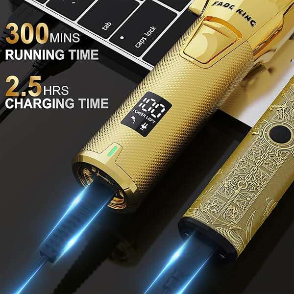 FADEKING® Professional Hair Clippers for Men – Cordless Barber Clippers & Beard Trimmer for Men, Fade Clipper and Trimmer Set for Home & Barber Use, Complete Men's Grooming Kit - Gifts for Men - Image 4