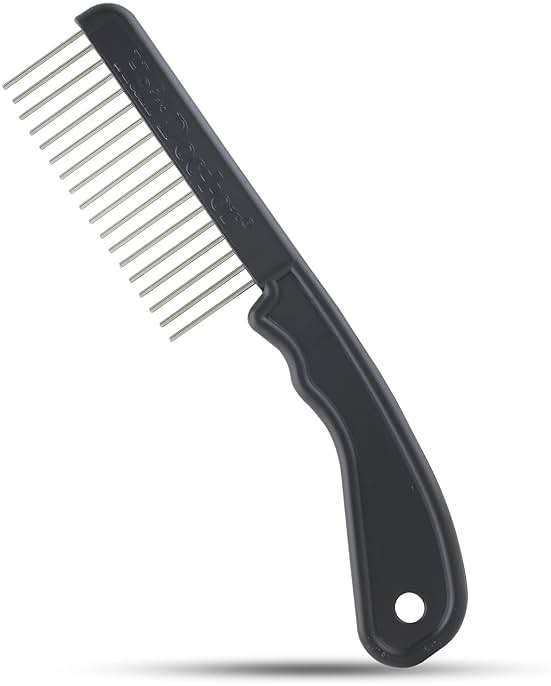 The Hair Doctor Extra Long Tooth Hair Comb 1 1/4 Inch with silky smooth rotating teeth reduces hair damage (Classic Black) - Image 1