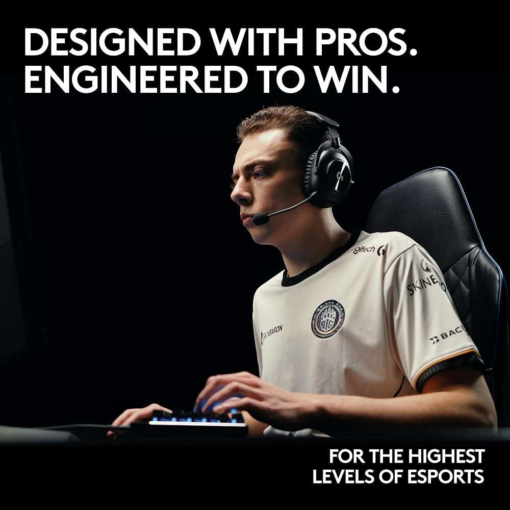 Logitech G PRO X 2 Lightspeed Wireless Gaming Headset, Detachable Boom Mic, 50mm Graphene Drivers, DTS:X Headphone 2.0—7.1 Surround, Bluetooth/USB/3.5mm Aux, for PC, PS5, PS4, Nintendo Switch - Black - Image 2