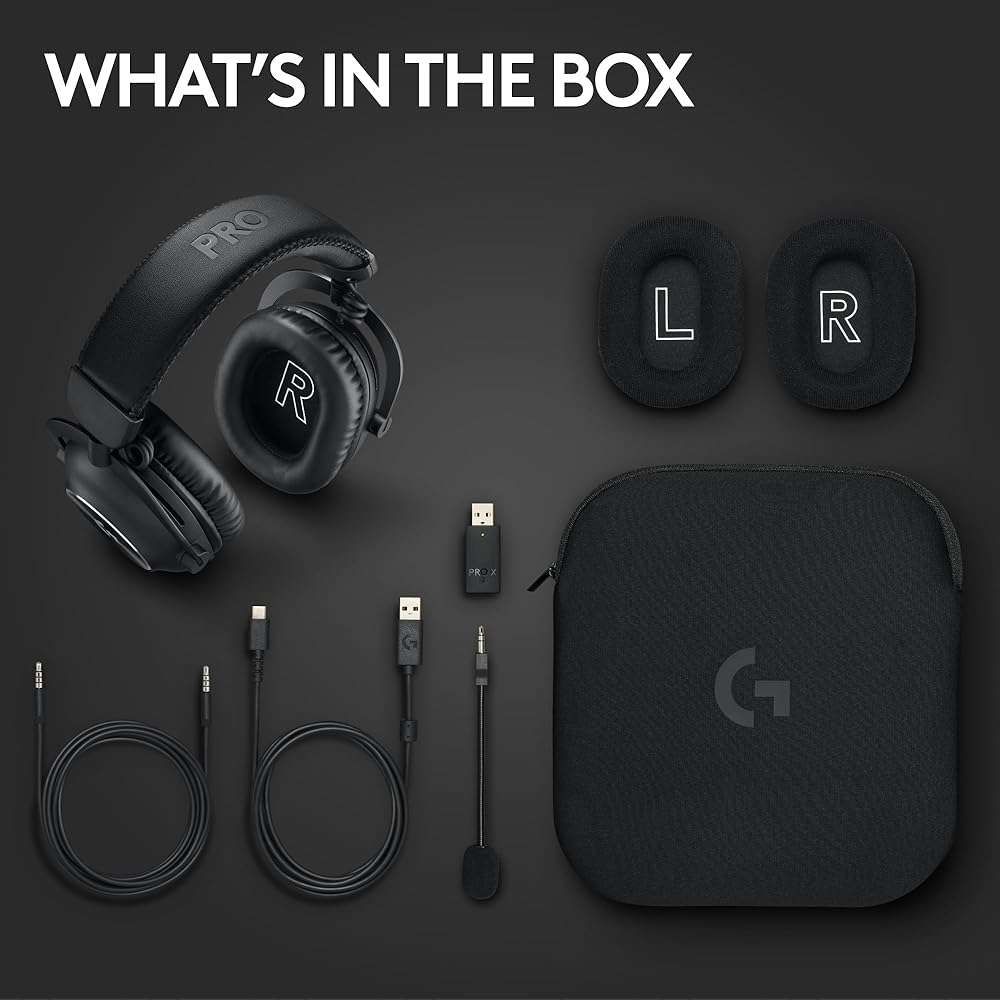Logitech G PRO X 2 Lightspeed Wireless Gaming Headset, Detachable Boom Mic, 50mm Graphene Drivers, DTS:X Headphone 2.0—7.1 Surround, Bluetooth/USB/3.5mm Aux, for PC, PS5, PS4, Nintendo Switch - Black - Image 9