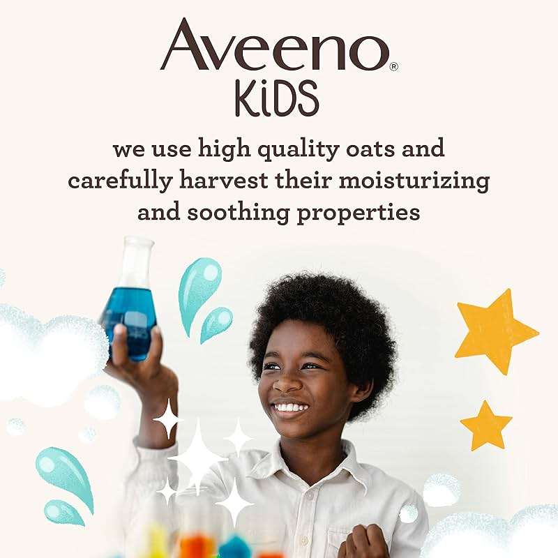 Aveeno Kids Shampoo & Conditioner, Formulated With Oat Extract to Gently Cleanse, Condition & Detangle Kids Hair, For Sensitive Skin and Scalp, Hypoallergenic, 12 Fl Oz - Image 7