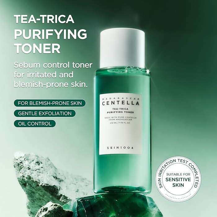 SKIN1004 Tea-Trica Purifying Toner, Korean Toner with Tea Tree & BHA, Centella Toner for Oil Balance & Hydration, Lightweight Astringent for Soothing & Refreshing, Korean Skin Care, 7.10 fl.oz / 210ml - Image 2
