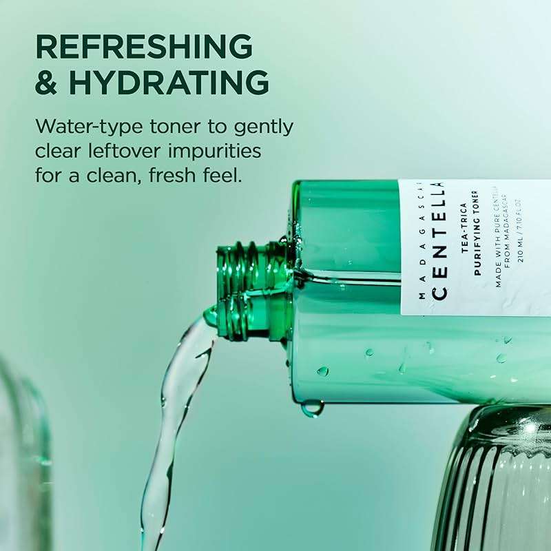 SKIN1004 Tea-Trica Purifying Toner, Korean Toner with Tea Tree & BHA, Centella Toner for Oil Balance & Hydration, Lightweight Astringent for Soothing & Refreshing, Korean Skin Care, 7.10 fl.oz / 210ml - Image 6