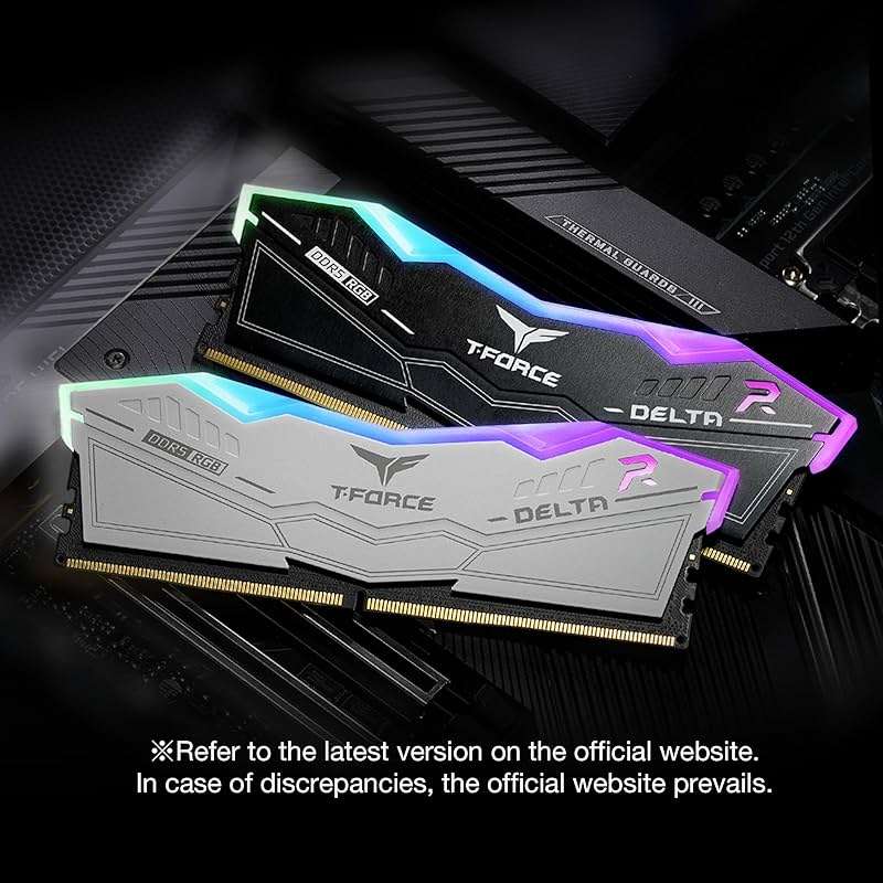 TEAMGROUP T-Force Delta RGB DDR5 Ram 32GB (2x16GB) 6000MHz PC5-48000 CL30 Intel XMP 3.0 & AMD Expo Compatible Desktop Memory Module Ram White FF4D532G6000HC30DC01 - Image 5
