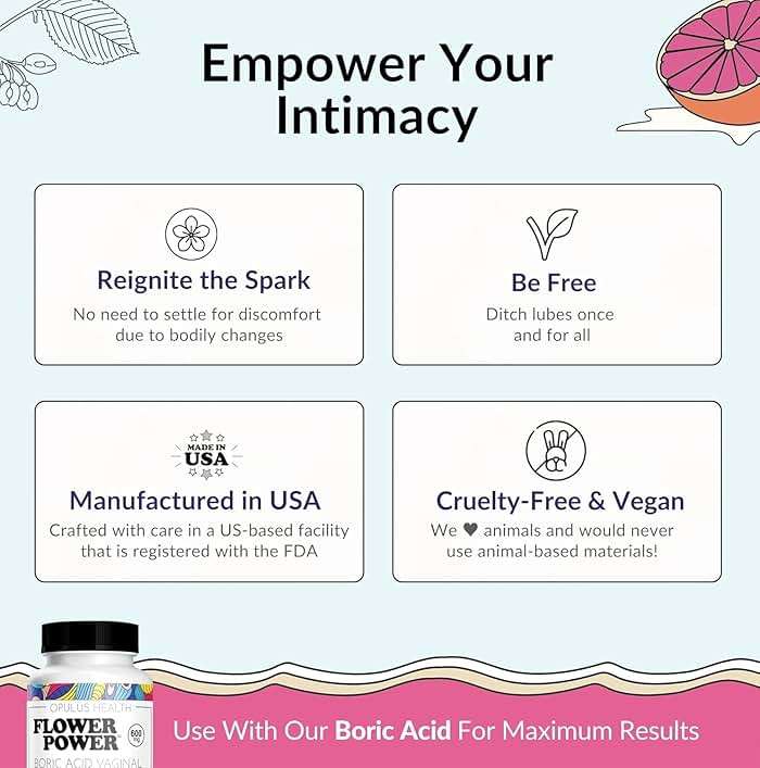 Flower Power Vaginal Moisture Support Capsules for Women — Vaginal Dryness Supplement with Powdered Slippery Elm Bark | Supports Vaginal Wellness During Menopause & Stress | 60 Count, Made in USA - Image 6