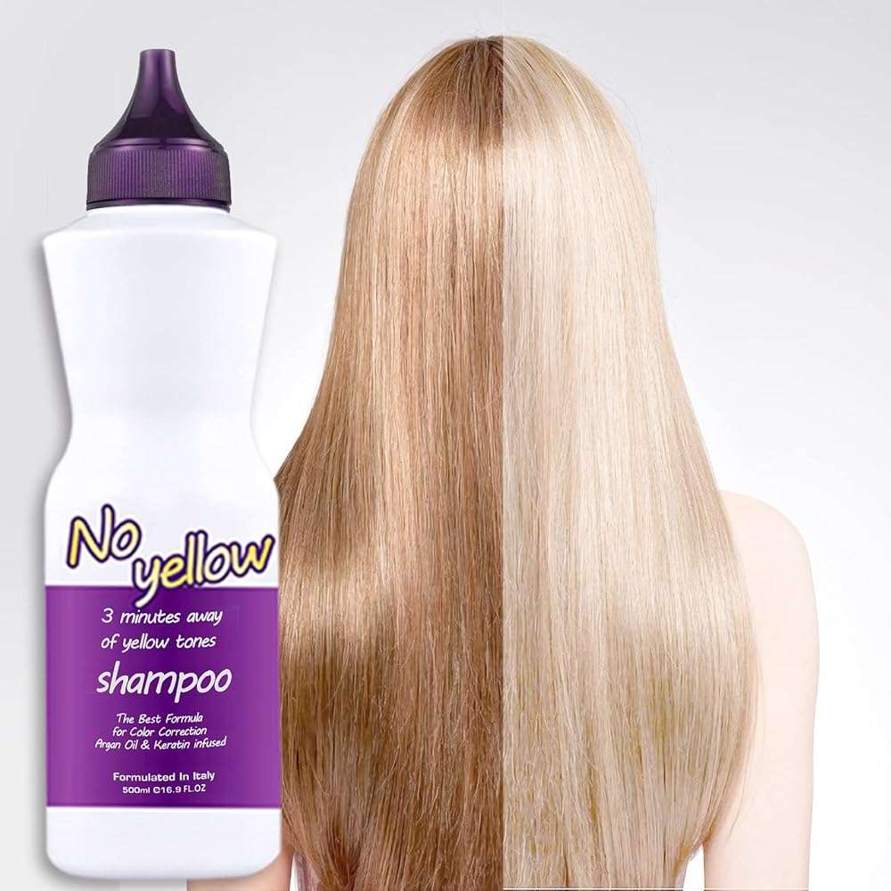 NUSPA 3 Minutes Purple Shampoo, Moisturizing Color Correction Sulfate Free Hair Wash，No Yellow Shampoo for No Brass or Yellow - Argan Oil Keratin Infused,16.9OZ - Image 1