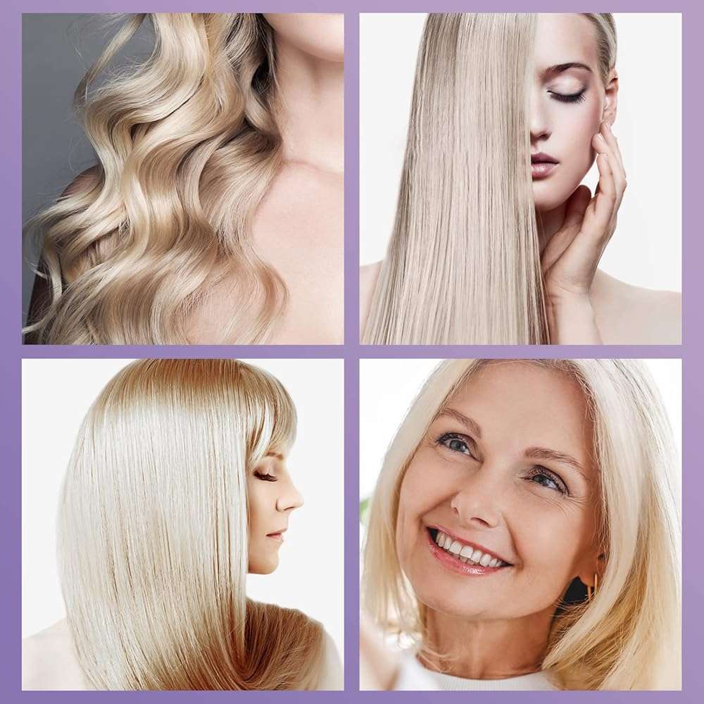 NUSPA 3 Minutes Purple Shampoo, Moisturizing Color Correction Sulfate Free Hair Wash，No Yellow Shampoo for No Brass or Yellow - Argan Oil Keratin Infused,16.9OZ - Image 2