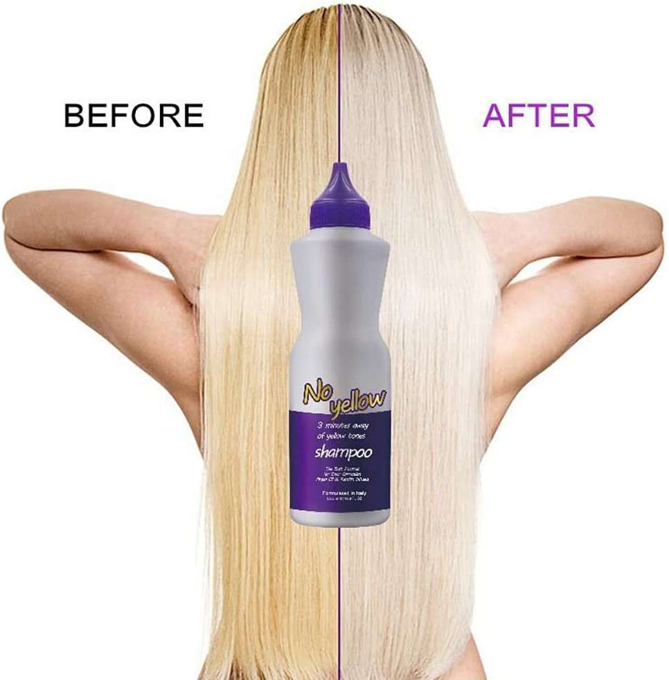 NUSPA 3 Minutes Purple Shampoo, Moisturizing Color Correction Sulfate Free Hair Wash，No Yellow Shampoo for No Brass or Yellow - Argan Oil Keratin Infused,16.9OZ - Image 3