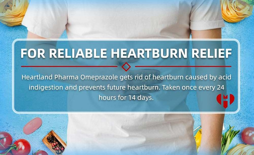 Heartland Pharma | Omeprazole 20mg | Heartburn Relief Medicine | Delayed Release Acid Reducer Tablet | Antacid Tablets for Acid Reflux | 42 Count | 2-Pack - Image 4