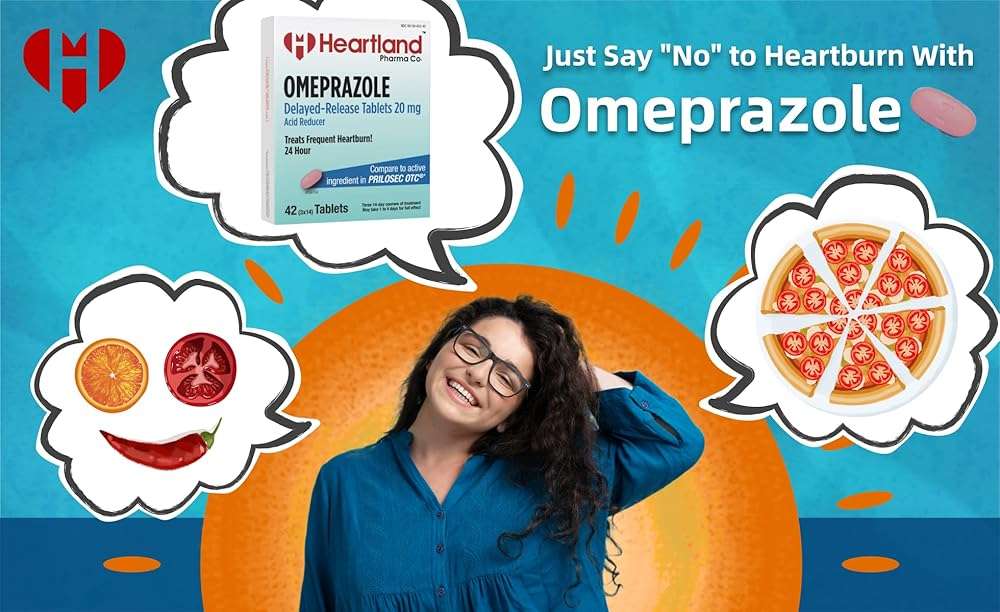 Heartland Pharma | Omeprazole 20mg | Heartburn Relief Medicine | Delayed Release Acid Reducer Tablet | Antacid Tablets for Acid Reflux | 42 Count | 2-Pack - Image 5