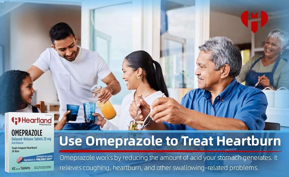 Heartland Pharma | Omeprazole 20mg | Heartburn Relief Medicine | Delayed Release Acid Reducer Tablet | Antacid Tablets for Acid Reflux | 42 Count | 2-Pack - Image 6