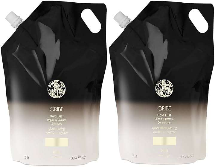 Oribe Gold Lust Repair & Restore Shampoo and Conditioner Liter Refill Bundle - Image 1