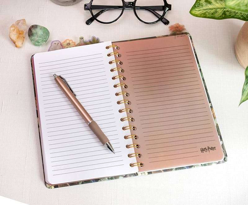 Harry Potter Mandrake Floral 5-Tab Spiral Notebook | 75-Page Bound Sketchbook Journal, Work Memo Notepad With Lined Paper, Travel Diary Writing | Home School Supplies For College, Business - Image 3