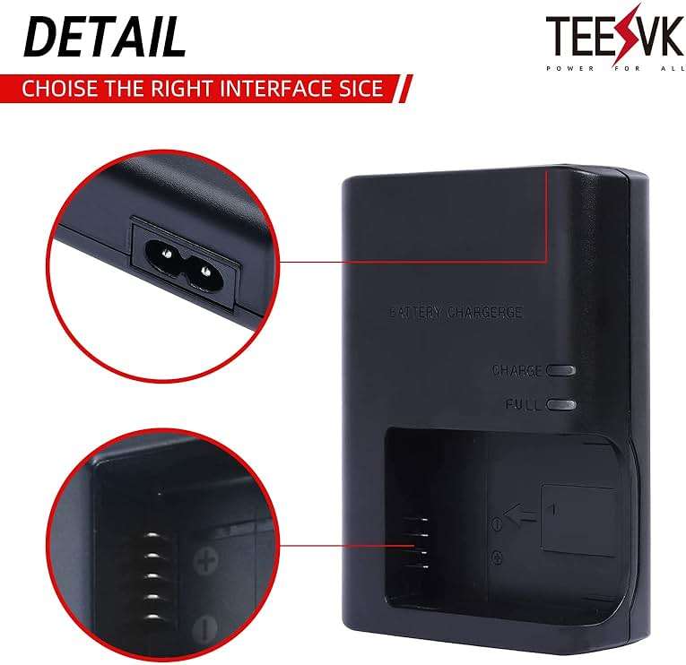 LC-E12 Battery Quick Charger for Canon: for LP-E12 LC-E12E Battery EOS M M2 M10 M50 M50 Mark II M100 M200 100D Rebel SL1 PowerShot SX70 HS Cameras - Image 4