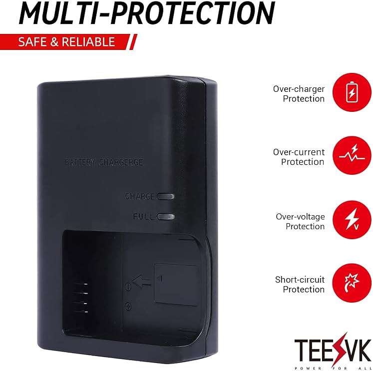 LC-E12 Battery Quick Charger for Canon: for LP-E12 LC-E12E Battery EOS M M2 M10 M50 M50 Mark II M100 M200 100D Rebel SL1 PowerShot SX70 HS Cameras - Image 5