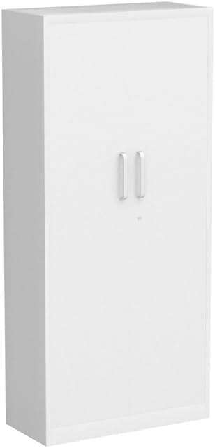 Yizosh Metal Garage Storage Cabinet with 2 Doors and 5 Adjustable Shelves - 71" Steel Lockable File Cabinet,Locking Tool Cabinets for Office,Home,Garage,Gym,School (White) - Image 5