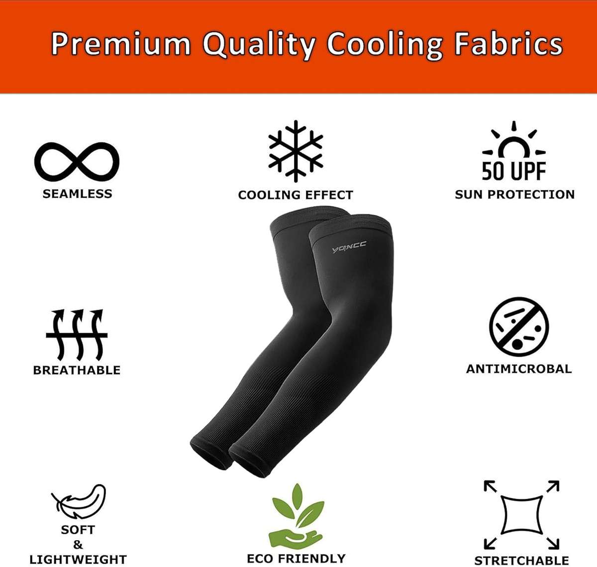 YQXCC 4 Pairs Arm Sleeves, Cooling UV Sun Protection Sports Compression Sleeves for Men Women, Golf Basketball Arm Sleeves - Image 5