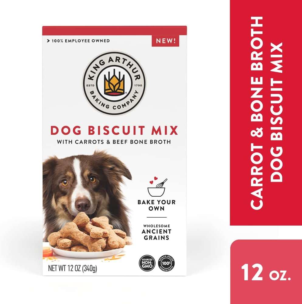 King Arthur Dog Biscuit Mix, Beef Bone Broth & Carrot, Homemade Dog Treats, 12 Oz - Image 2