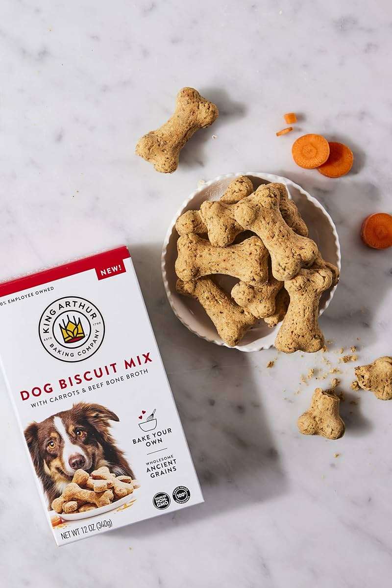 King Arthur Dog Biscuit Mix, Beef Bone Broth & Carrot, Homemade Dog Treats, 12 Oz - Image 5